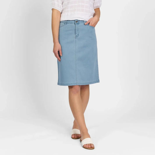 Georgia Chambray Denim Skirt M433