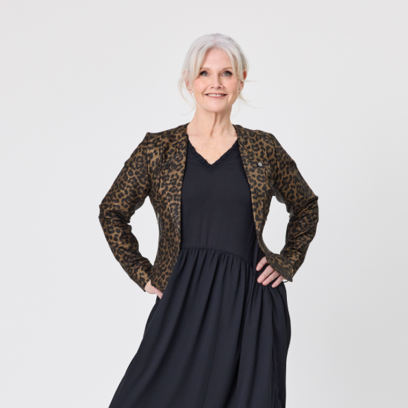 Mika Toffee Leopard Jacket LTD351