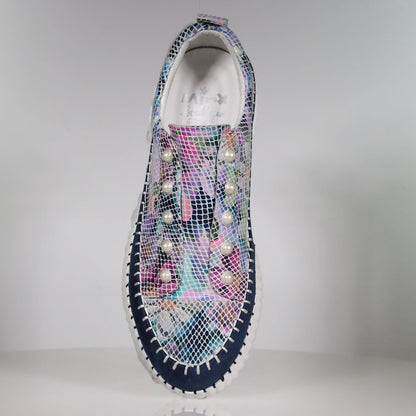 Minx Blue Mosaic Floral Pearlzie