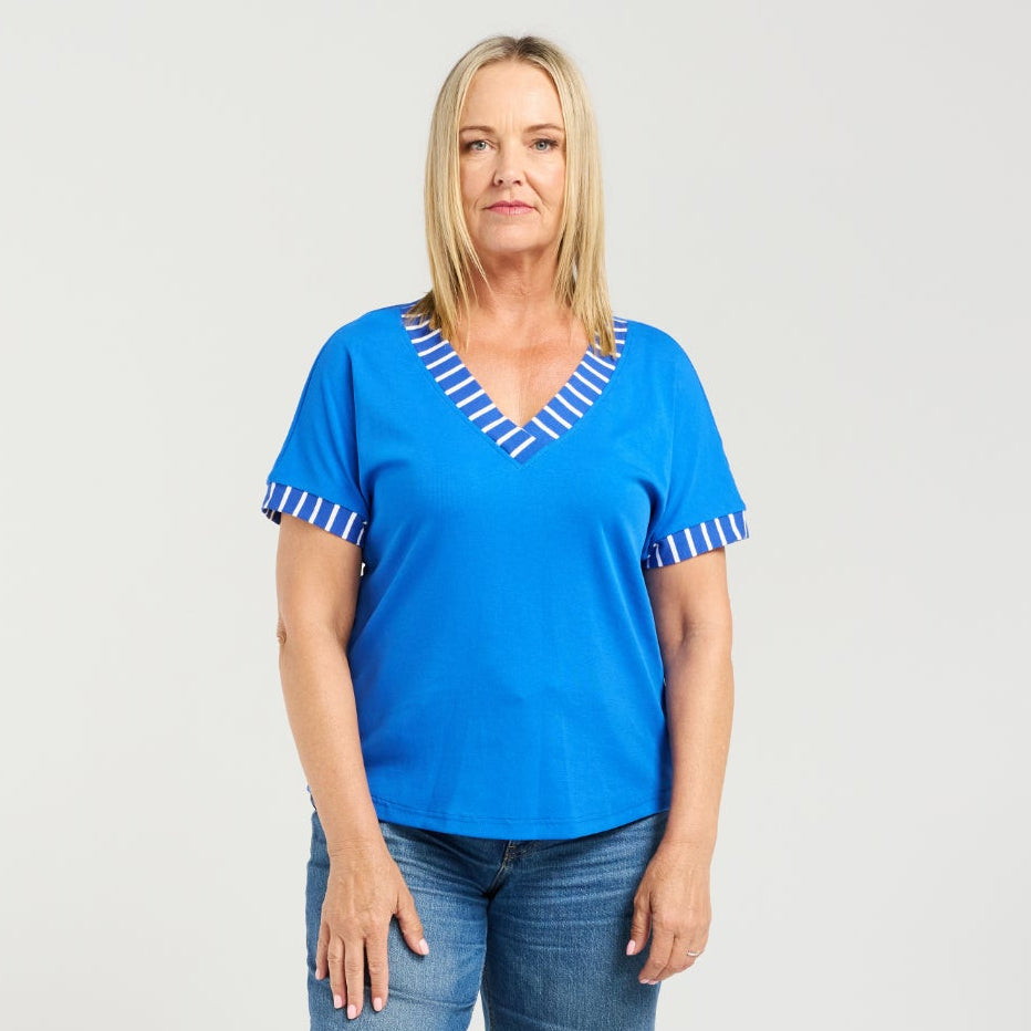 Cora Top Blue S6007A