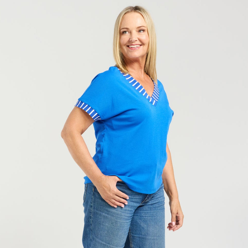 Cora Top Blue S6007A