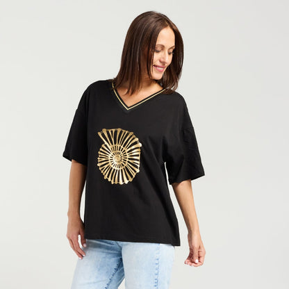 Ines Top Black S6023B