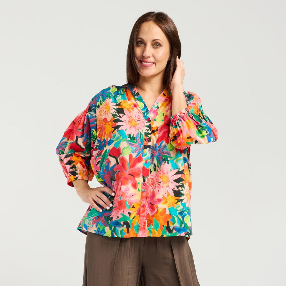 Evie Tropic Garden Shirt S6027-1
