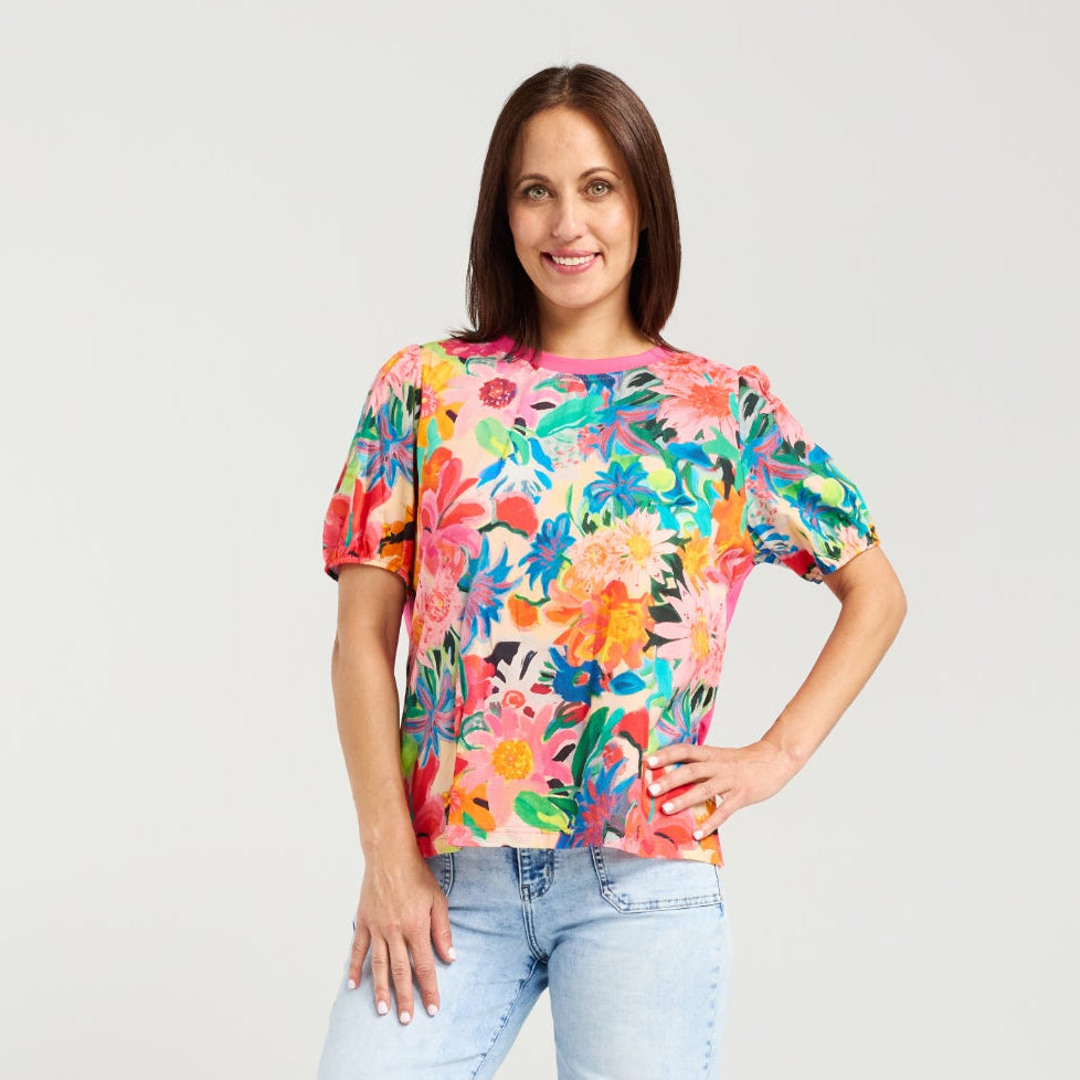 Alina Tropic Garden Top S6033-1
