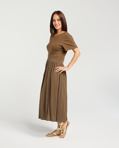 Delilah Dress Brown S6080A
