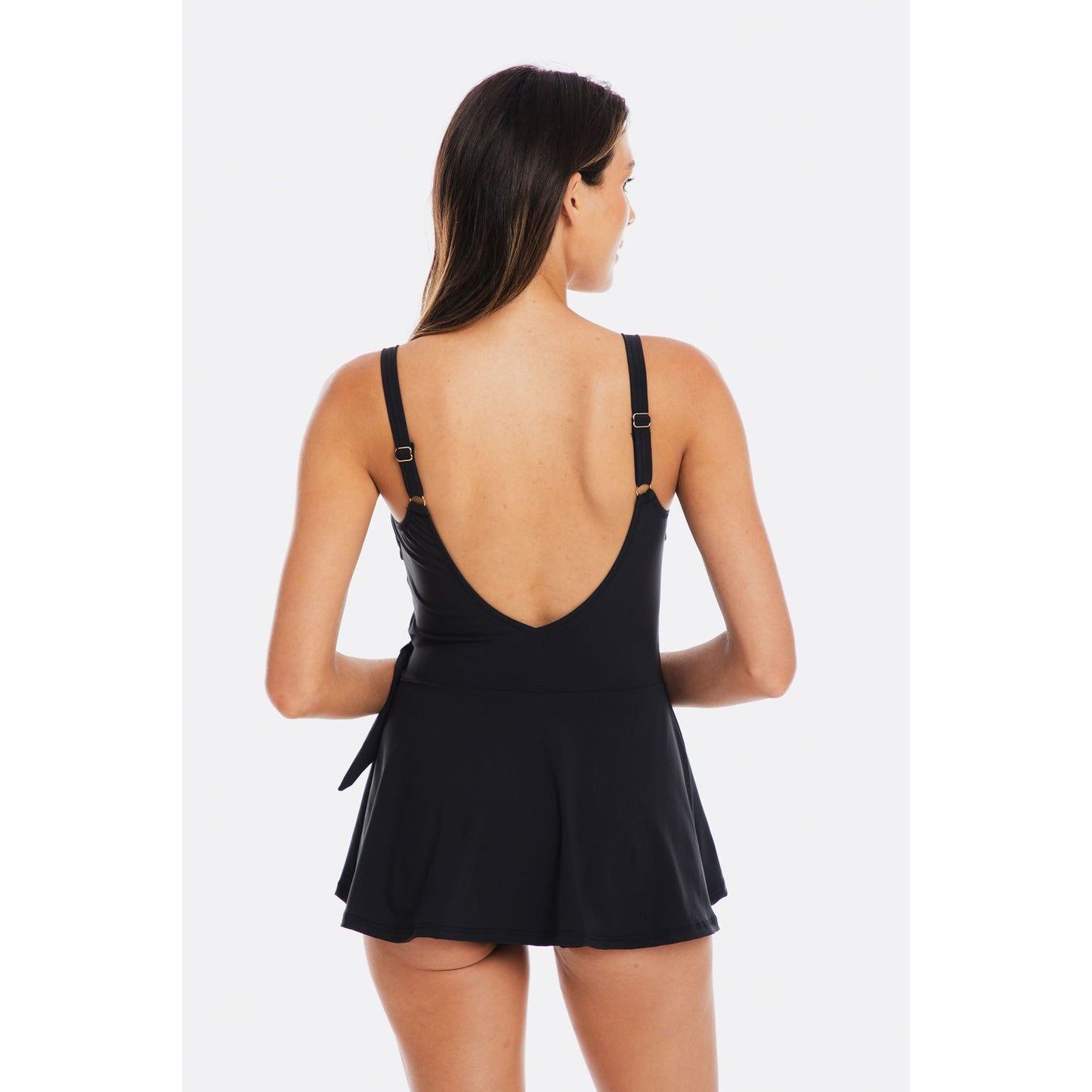 TOGS Black Microfibre Swimdress