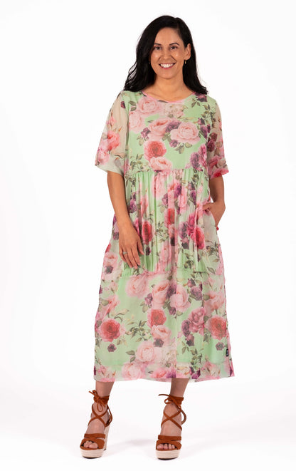 Watercolour Rose Jordan Dress JS26-50
