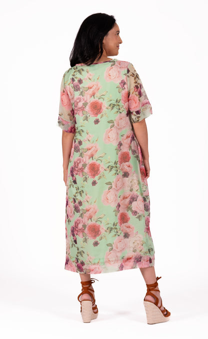 Watercolour Rose Jordan Dress JS26-50