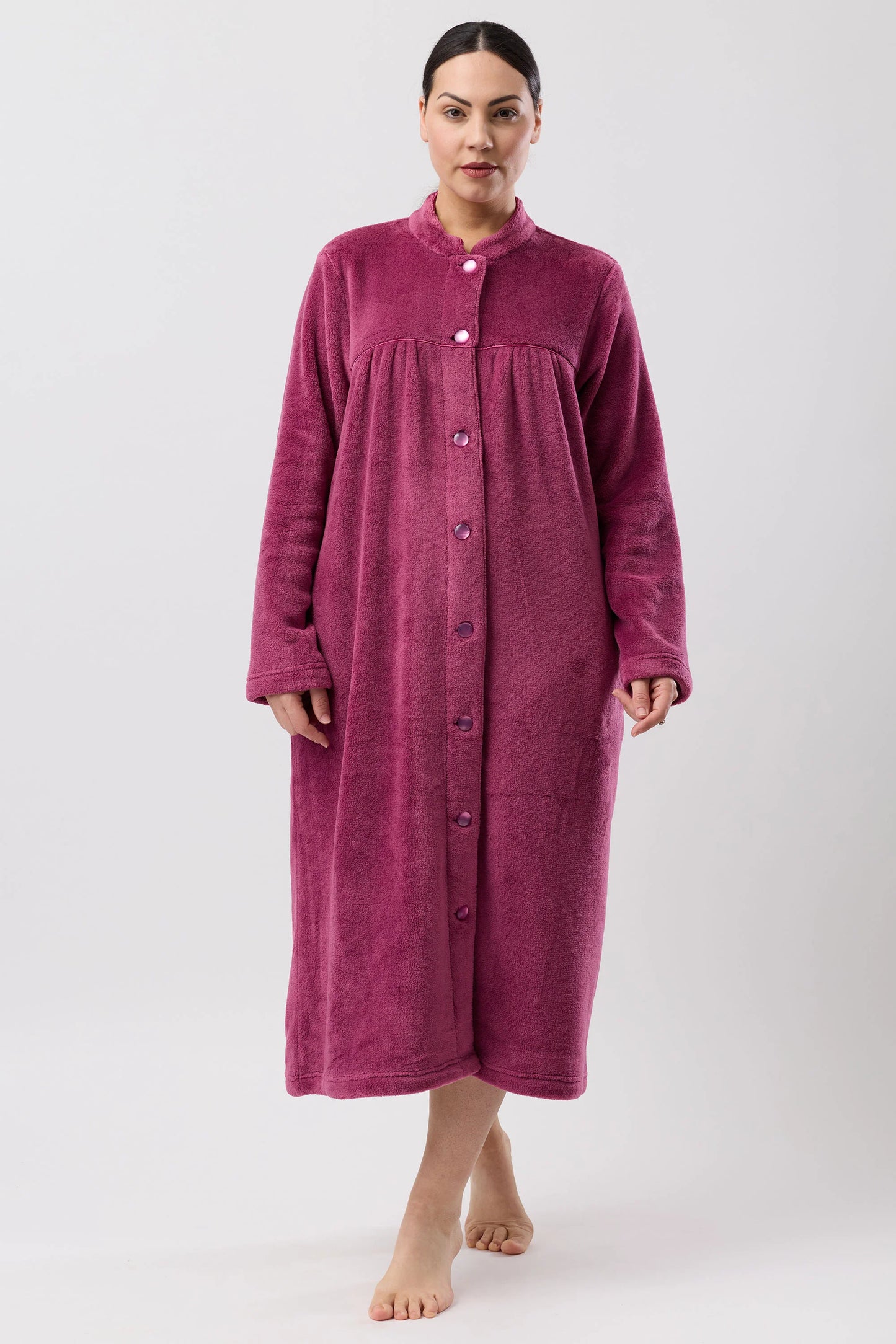 Button Gown Polyester Fleece SK941