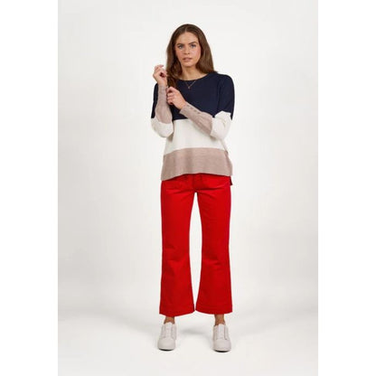 VASS Round Neck Tri Stripe Jumper 1073