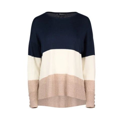 VASS Round Neck Tri Stripe Jumper 1073