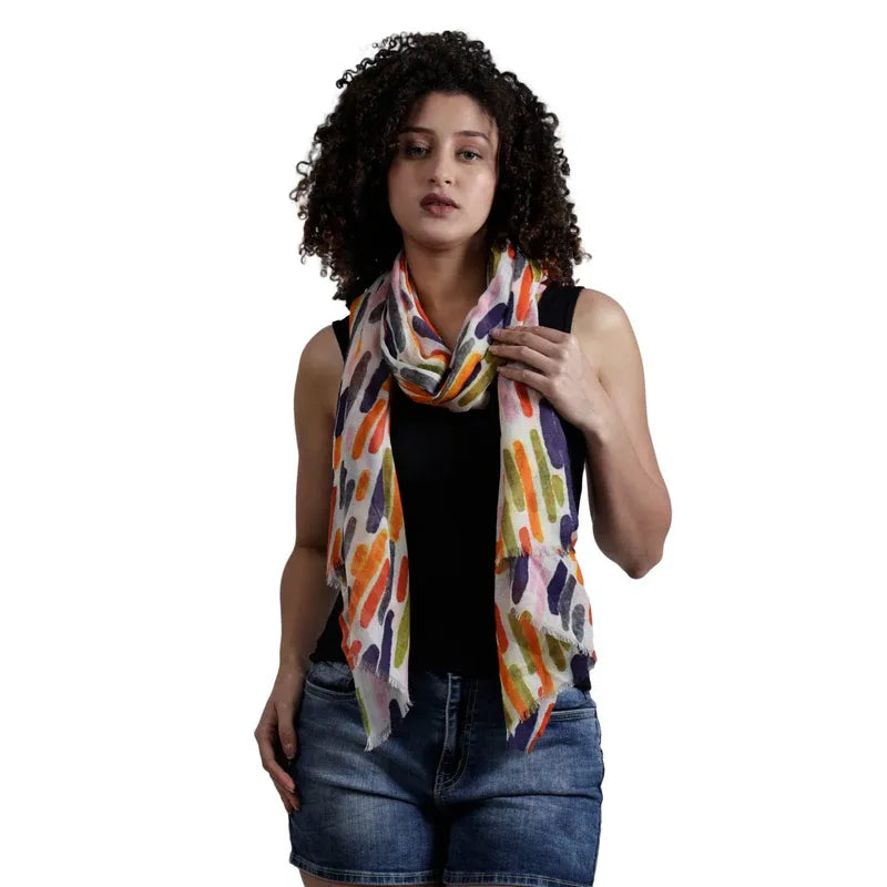 PURE SILK Abstract Designer Scarf