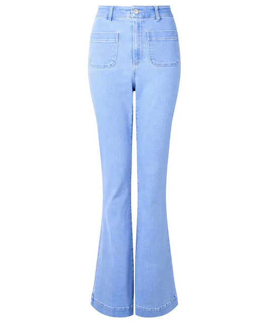 Stevie Patch Pkt Wide Leg Jeans WB551