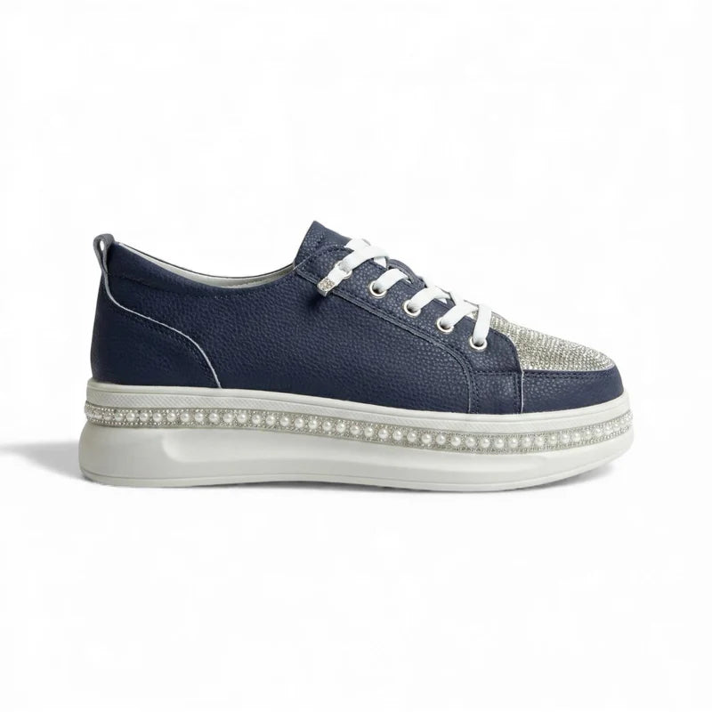 Matilda Chrystal Toe Platform Sneaker