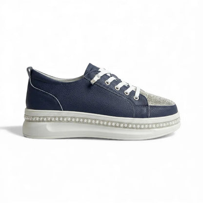 Matilda Chrystal Toe Platform Sneaker