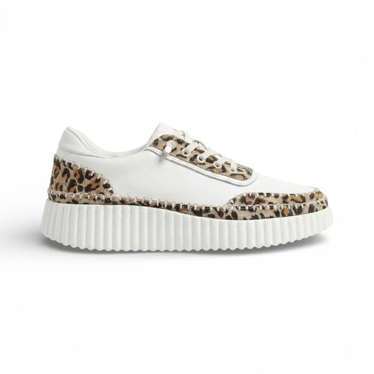 Noa Leopard Whipstitch Platform Sneaker