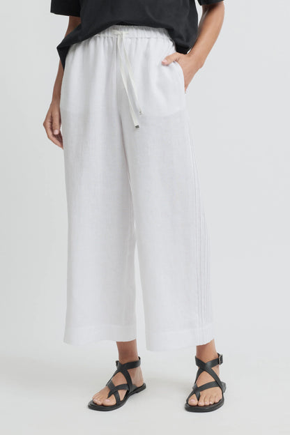 Tirari Pintuck White Pant YT8064