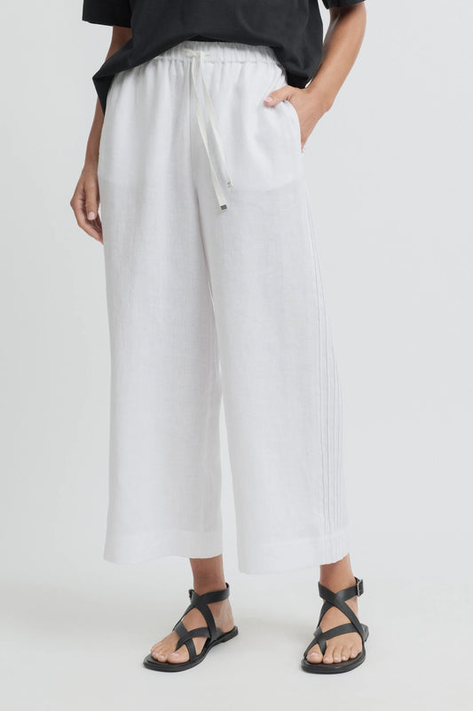 Tirari Pintuck White Pant YT8064