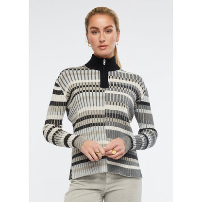 Multi Stripe Zip Up ZP6141