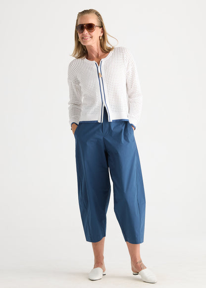 Pointelle Zip Knit Cardi ZP8809
