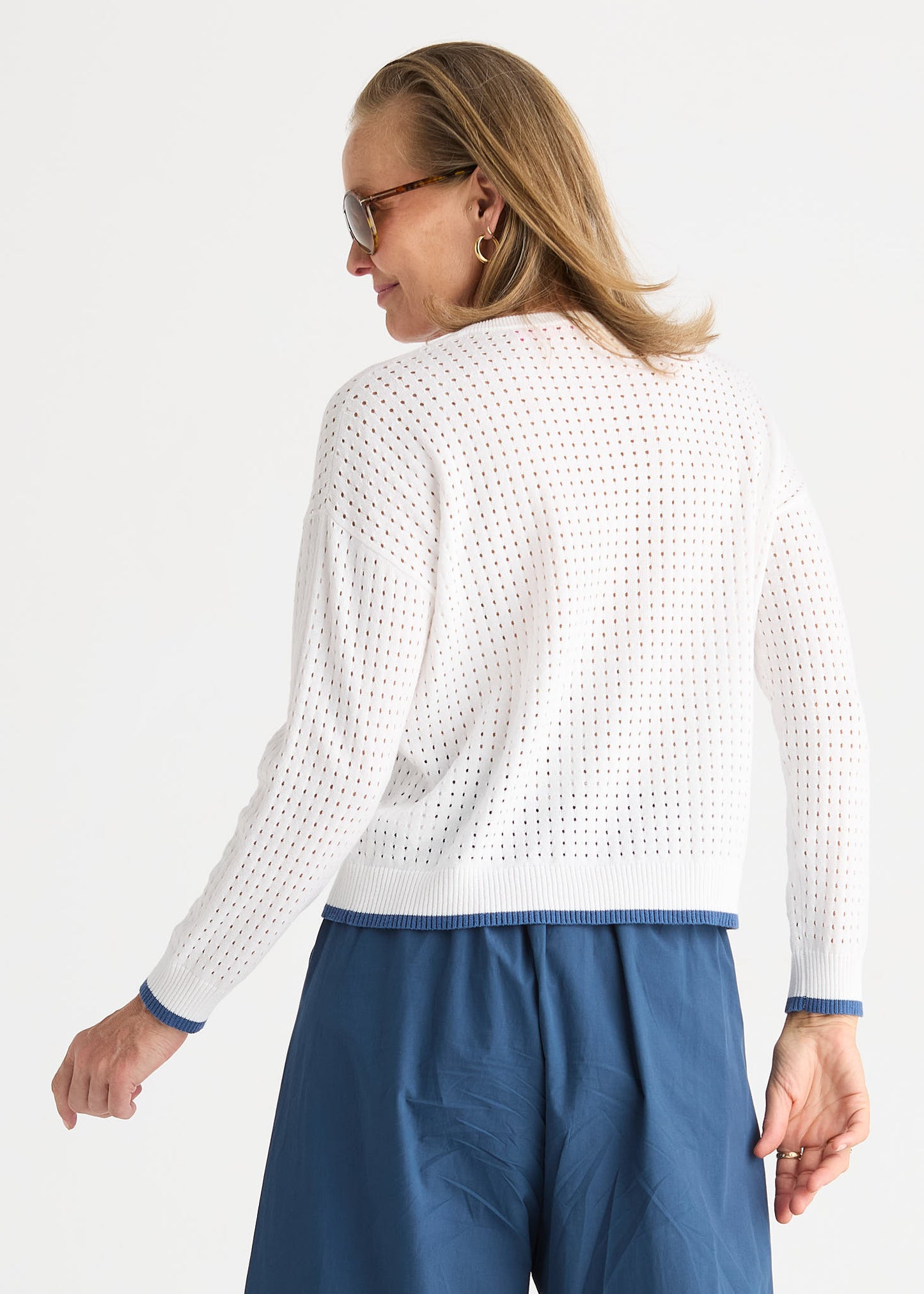 Pointelle Zip Knit Cardi ZP8809