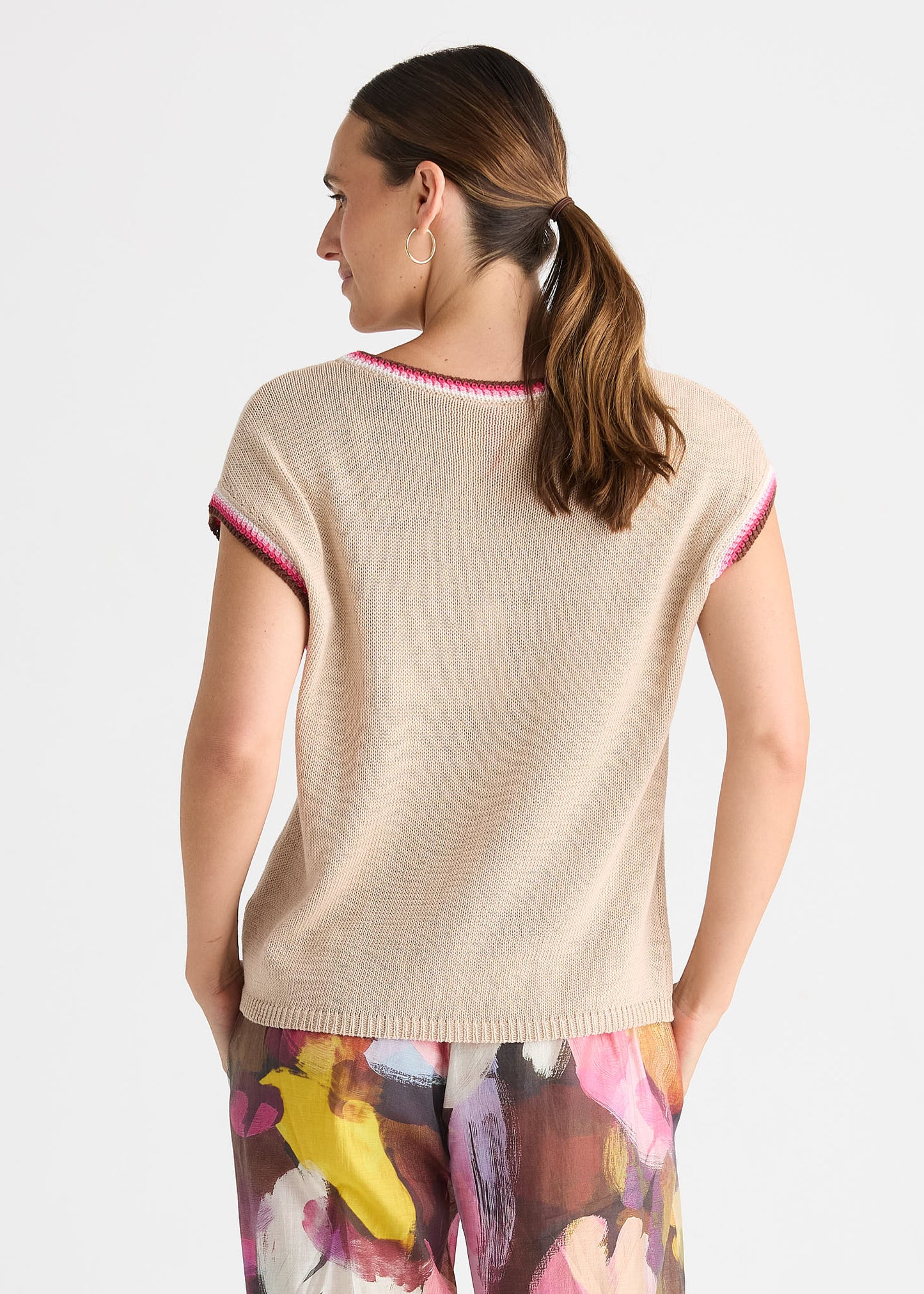 Raspberry Crochet Trim Tank ZP8820