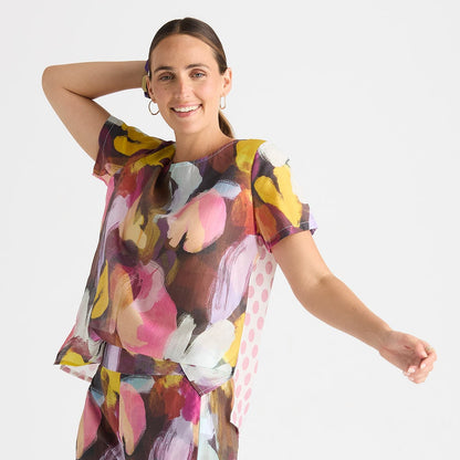 Sunset Pattern Clash Top ZP8844