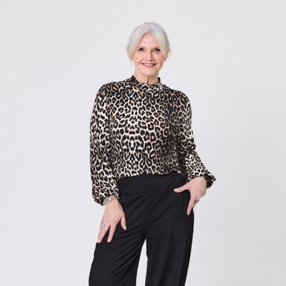 Evie Leopard Print Top LTD313
