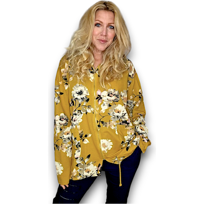 Blossom Cotton Zip Hoodie