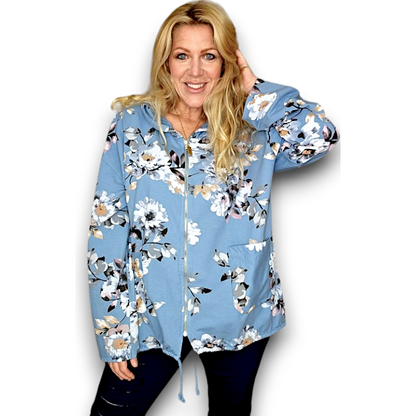 Blossom Cotton Zip Hoodie