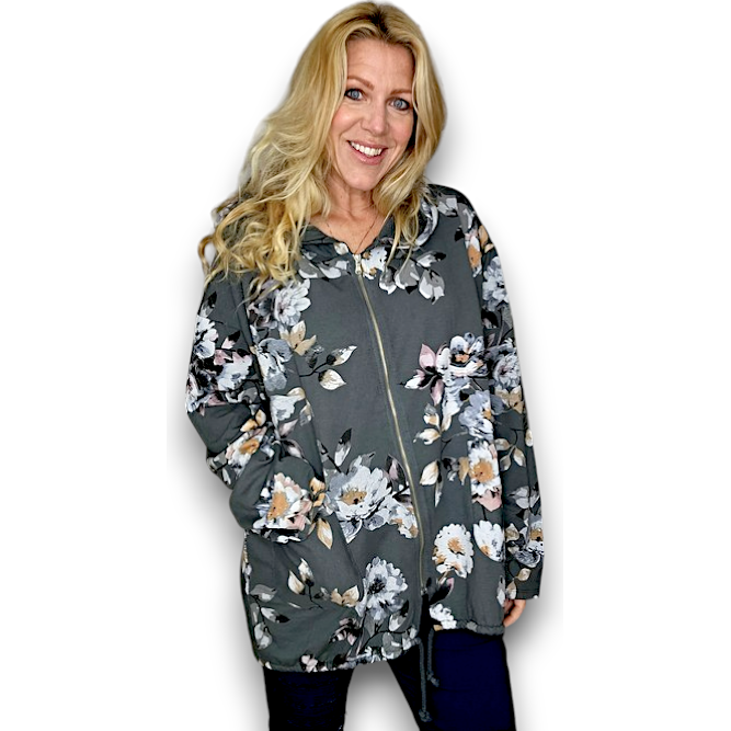 Blossom Cotton Zip Hoodie
