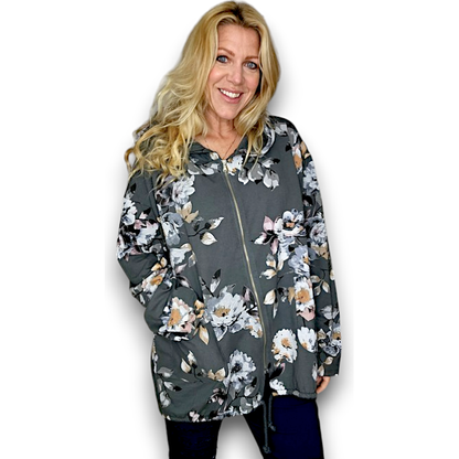 Blossom Cotton Zip Hoodie