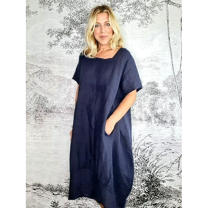 Plain Mid Sleeve Maxi Dress