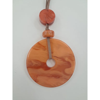 Large Acrylic Donut  Long Necklace