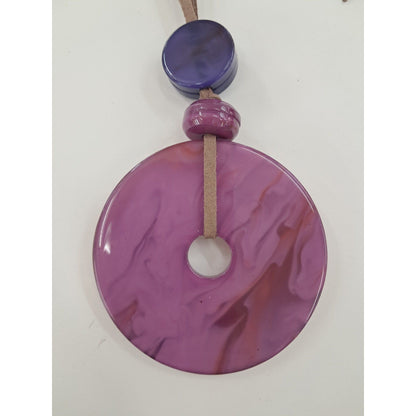 Large Acrylic Donut  Long Necklace