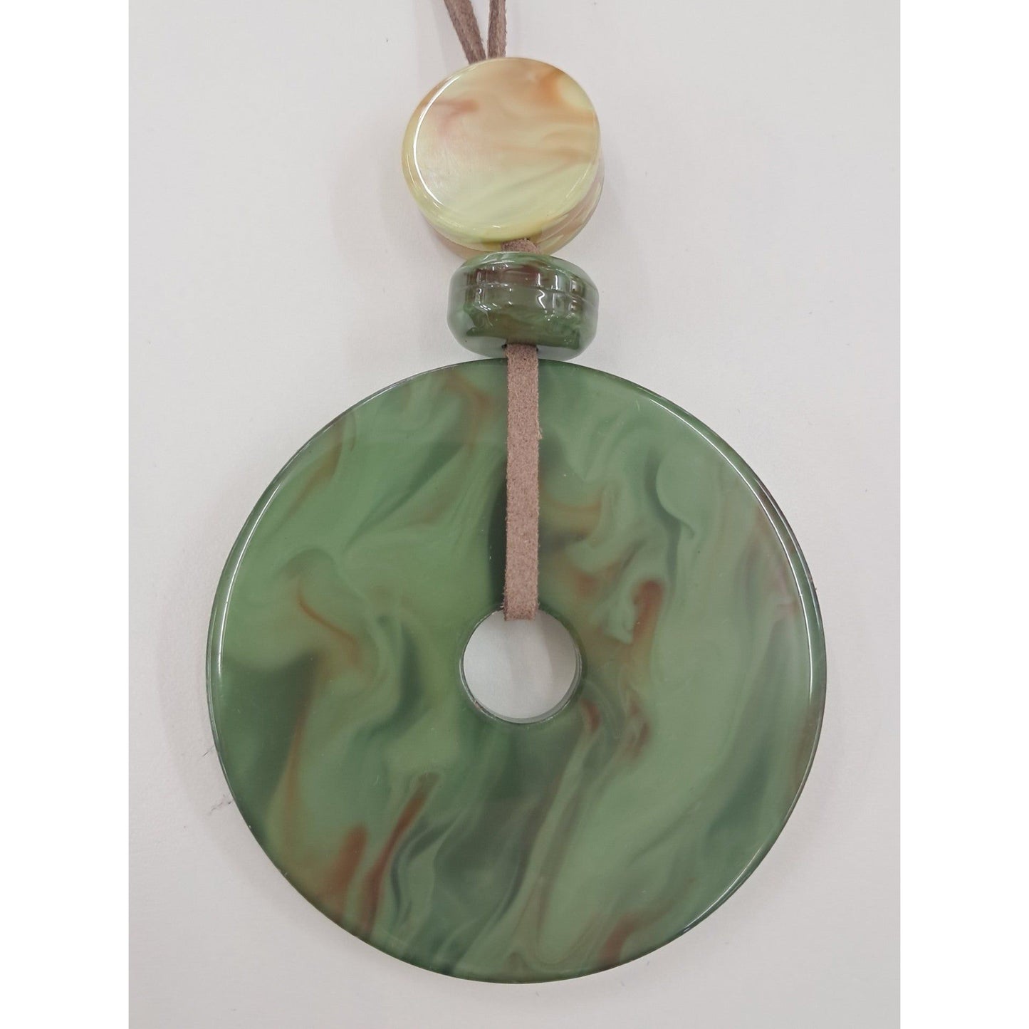 Large Acrylic Donut  Long Necklace