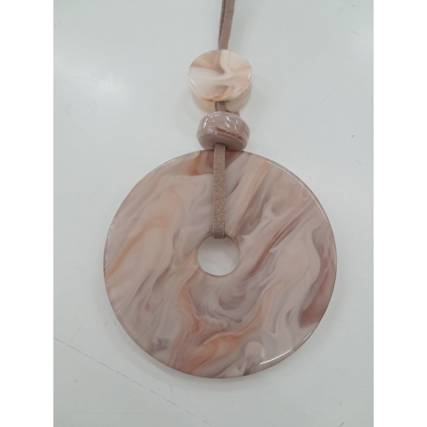 Large Acrylic Donut  Long Necklace