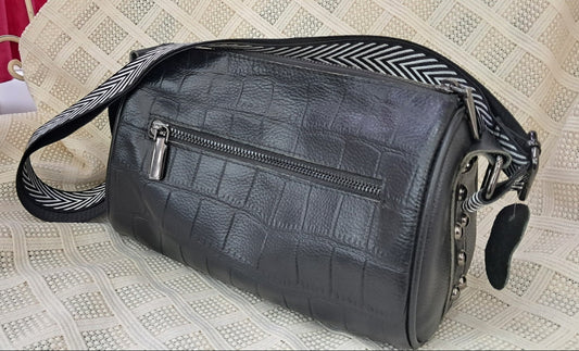 Leather Pencil Case Crossbody Bag