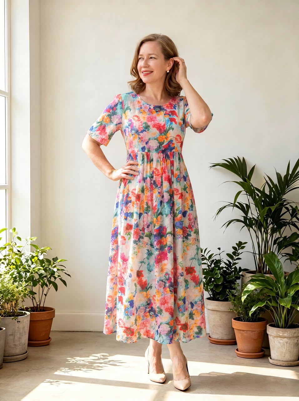 Glam Tiered Cotton Dress 2610-3
