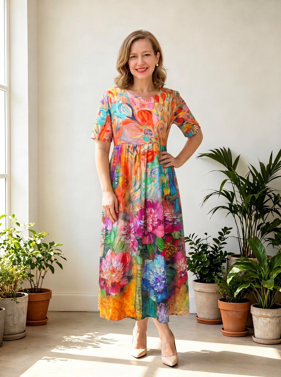 Glam Tiered Cotton Dress 2610-2