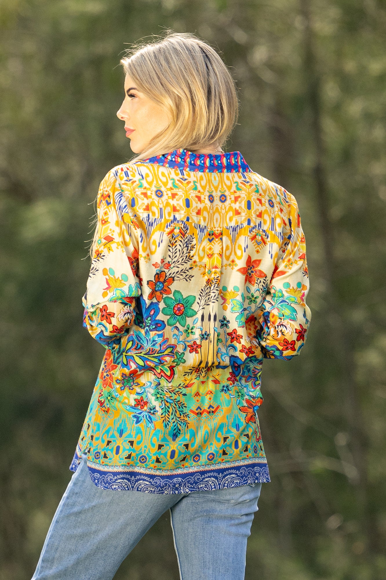 Cienna Folksy Silk Viscose Shirt