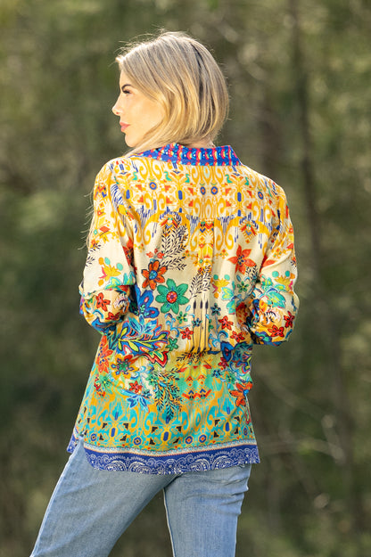 Cienna Folksy Silk Viscose Shirt