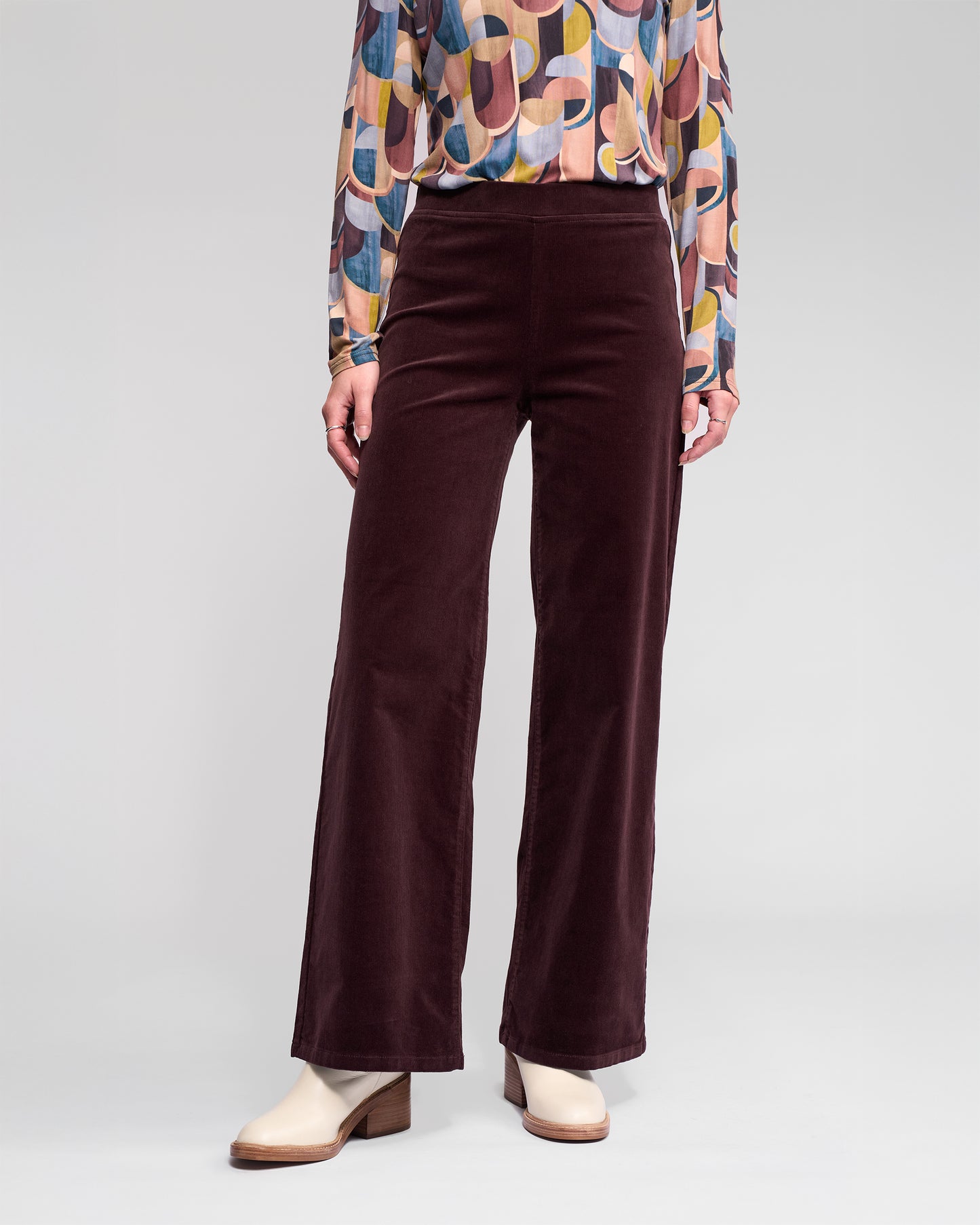 Loft Wide Leg Cord Pull On Pant 235M