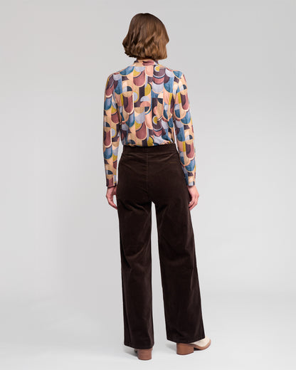 Loft Wide Leg Cord Pull On Pant 235M