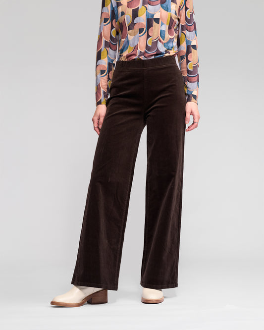 Loft Wide Leg Cord Pull On Pant 235M