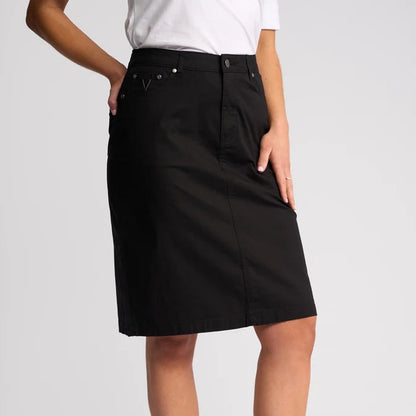 Poppy Poplin Skirt w Back Vent 372AVP