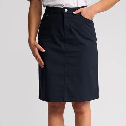 Poppy Poplin Skirt w Back Vent 372AVP