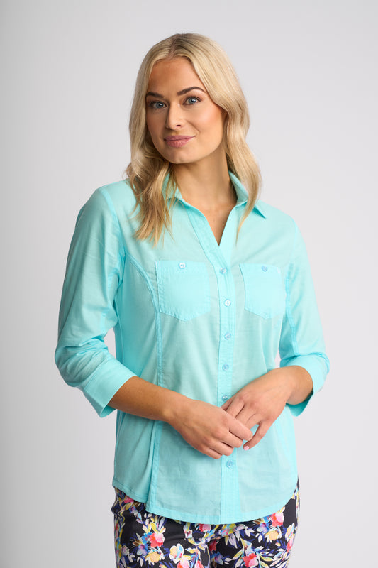 Isla Shirt w Rib Panels 4032