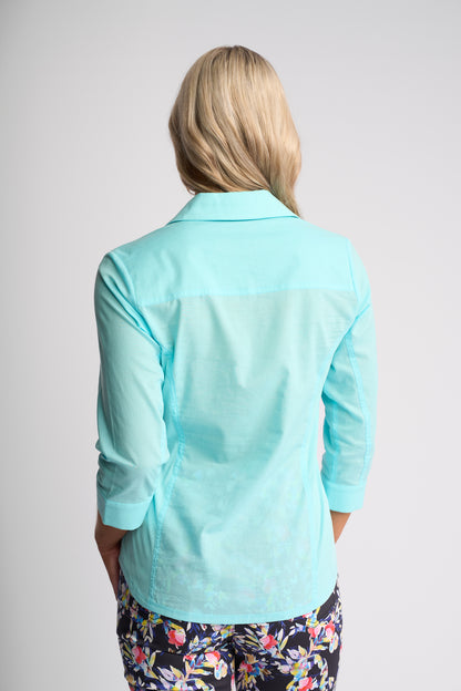 Isla Shirt w Rib Panels 4032