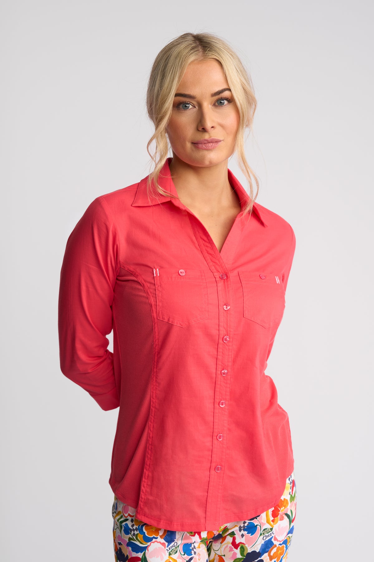 Isla Shirt w Rib Panels 4032